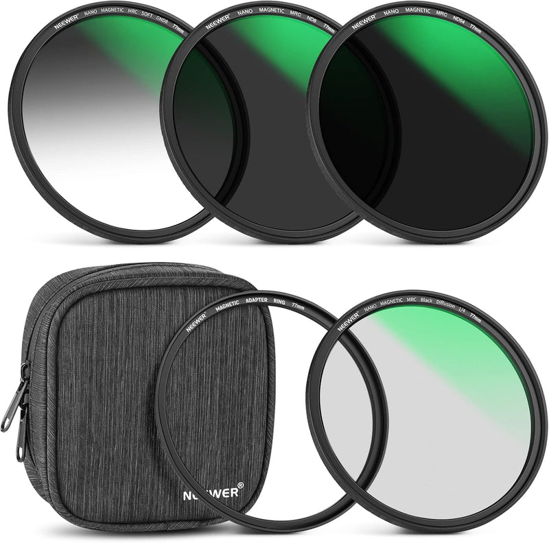 Neewer 10101506 77mm 5-in-1 Magnetic ND Filter Set — main product image