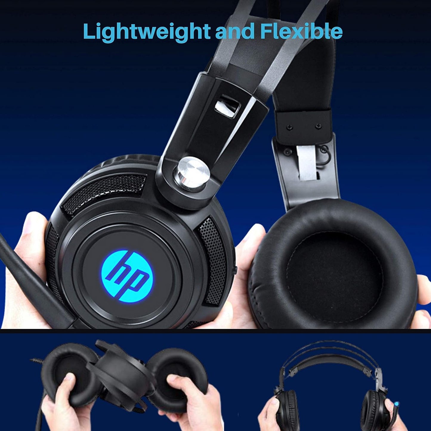 HP 200 Gaming Headphones with Microphone LED