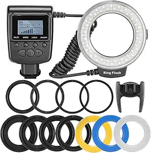 Neewer 48 Macro LED Ring Flash Bundle for Canon Nikon DSLR
