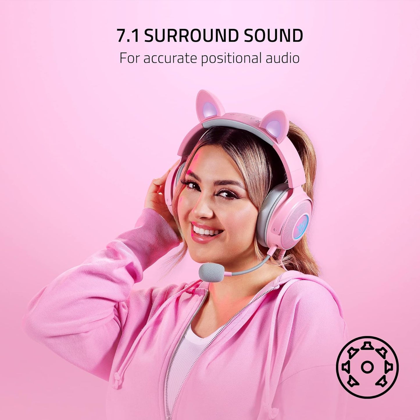 Razer RZ04-04510200-R3U1 Kraken Kitty V2 Pro RGB Wired Headset