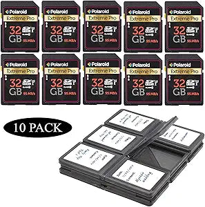 Polaroid Extreme PLUS 32GB SDHC U3 Memory Card 10-Pack