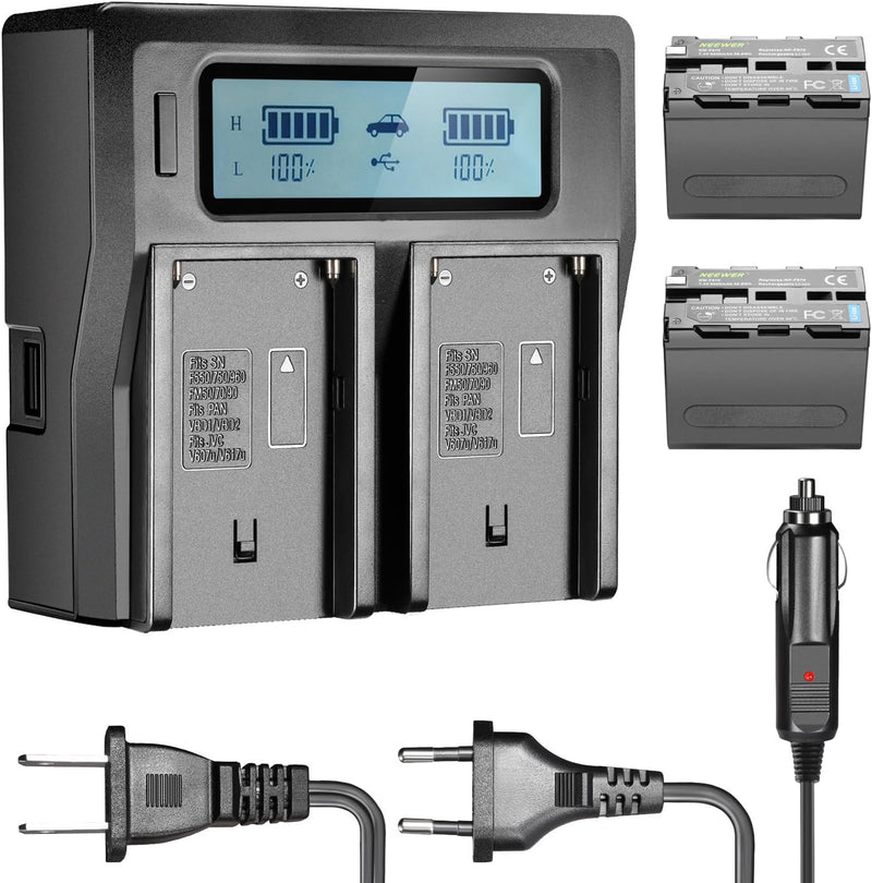 Neewer NW-F970 Battery & LCD Charger Kit — main product image