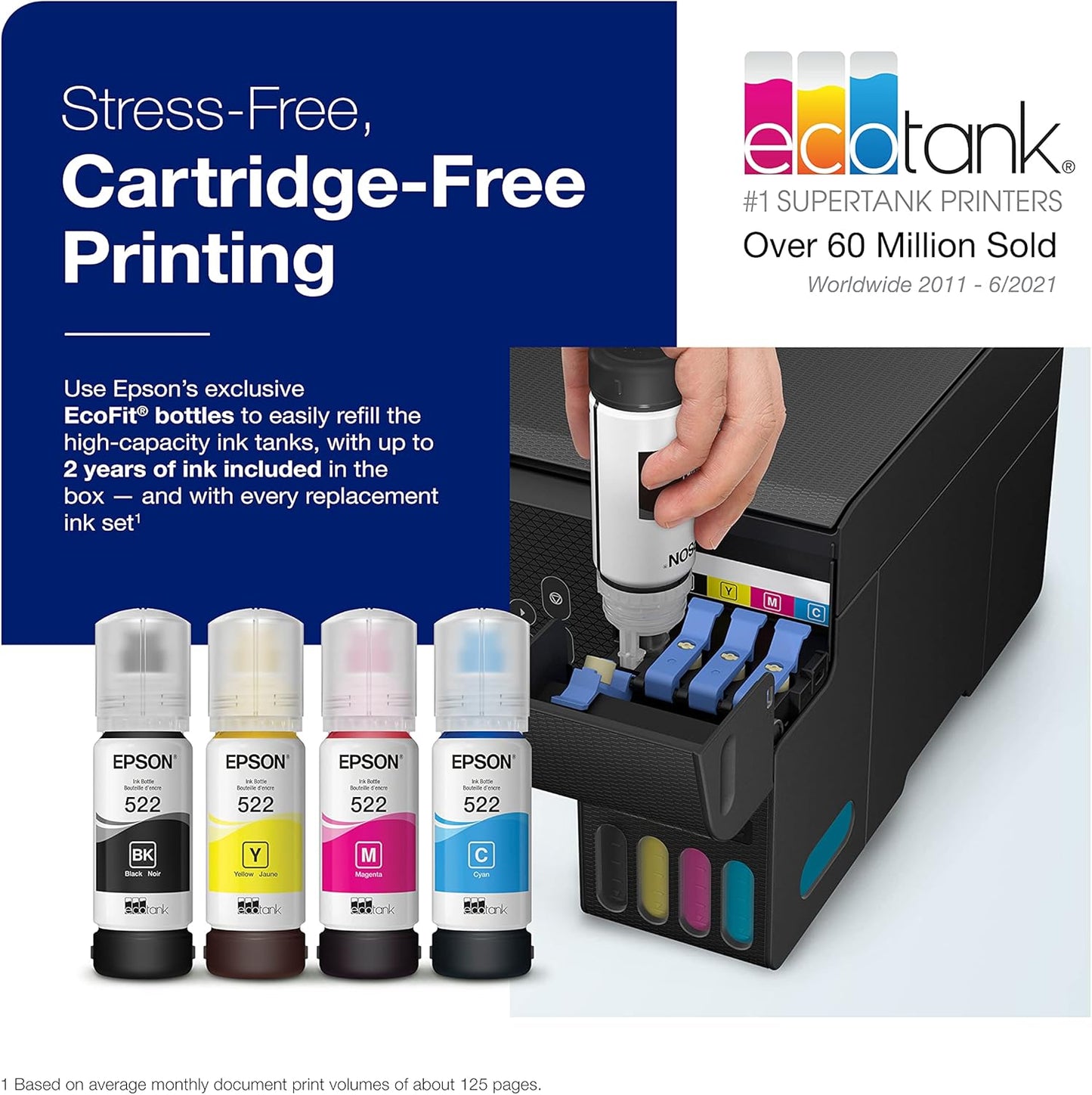 Epson EcoTank ET-2850 Wireless Color All-in-One Printer