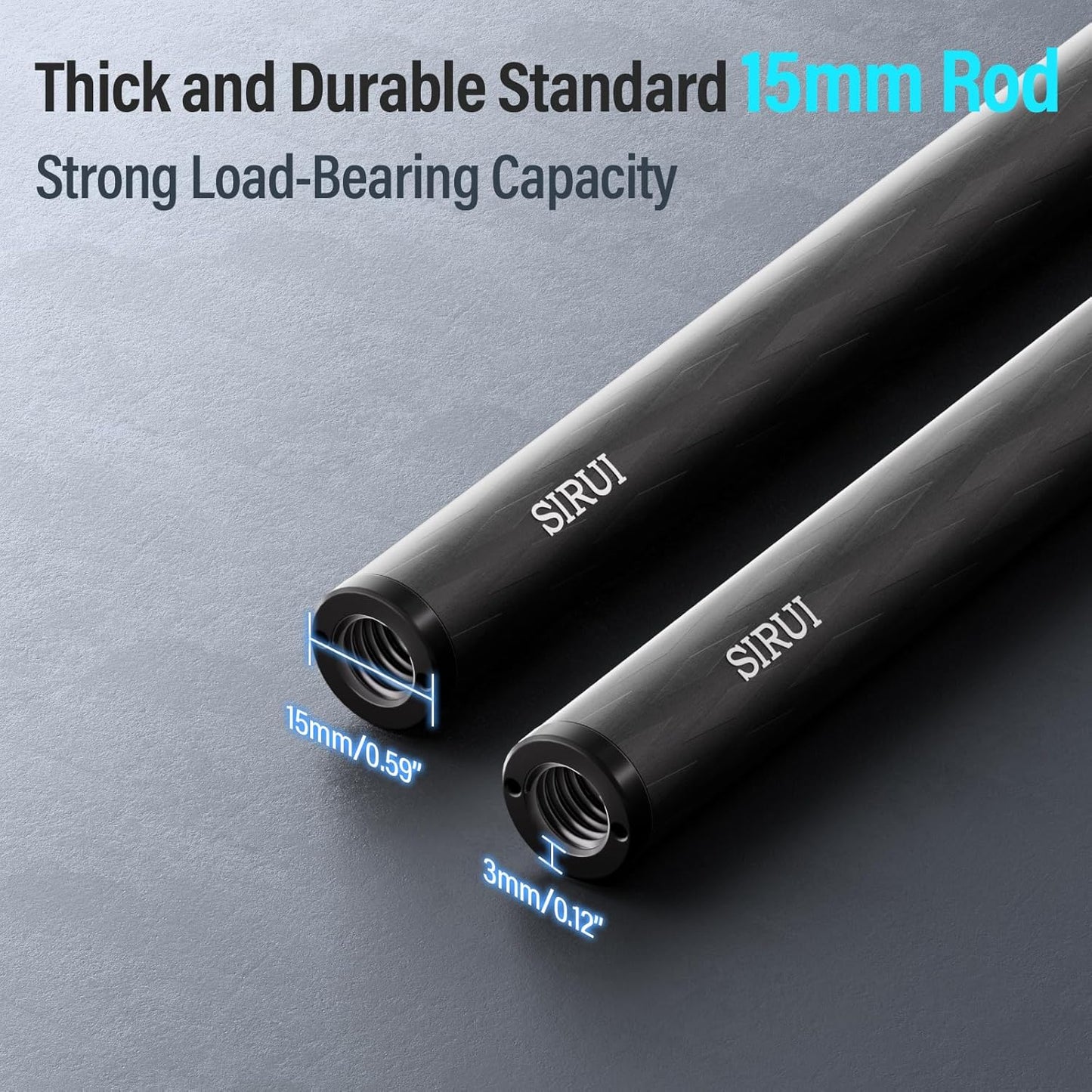 Sirui AM-CR300 15mm Carbon Fiber Rods 12inch Camera Rail