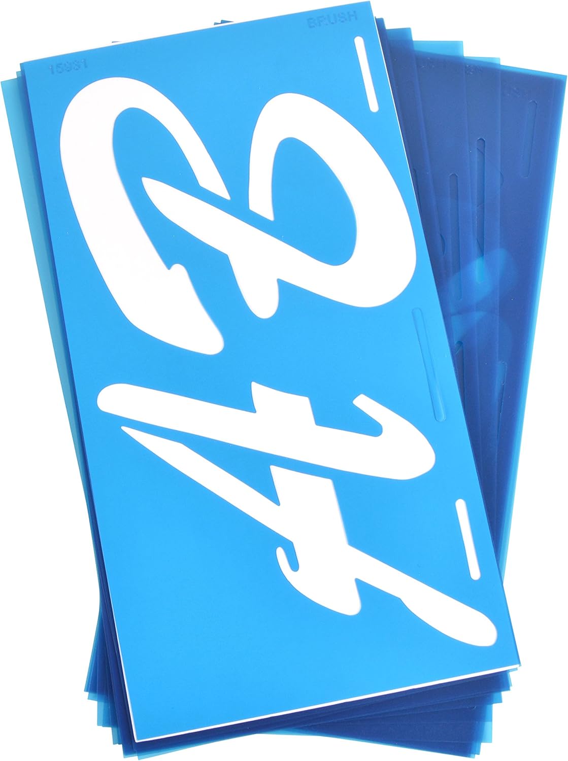 Westcott 15931 LetterCraft Brush Font Stencil 6-Inch