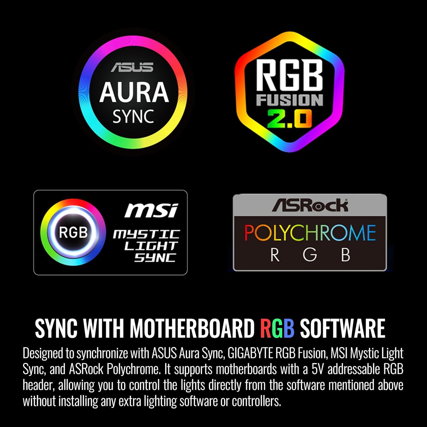 Thermaltake CL-F167-PL12SW-A SWAFAN EX 12 ARGB PC Fan - 3 Pack