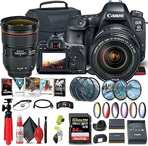 Canon EOS 6D Mark II 24-105mm f/4L II Lens Bundle Renewed