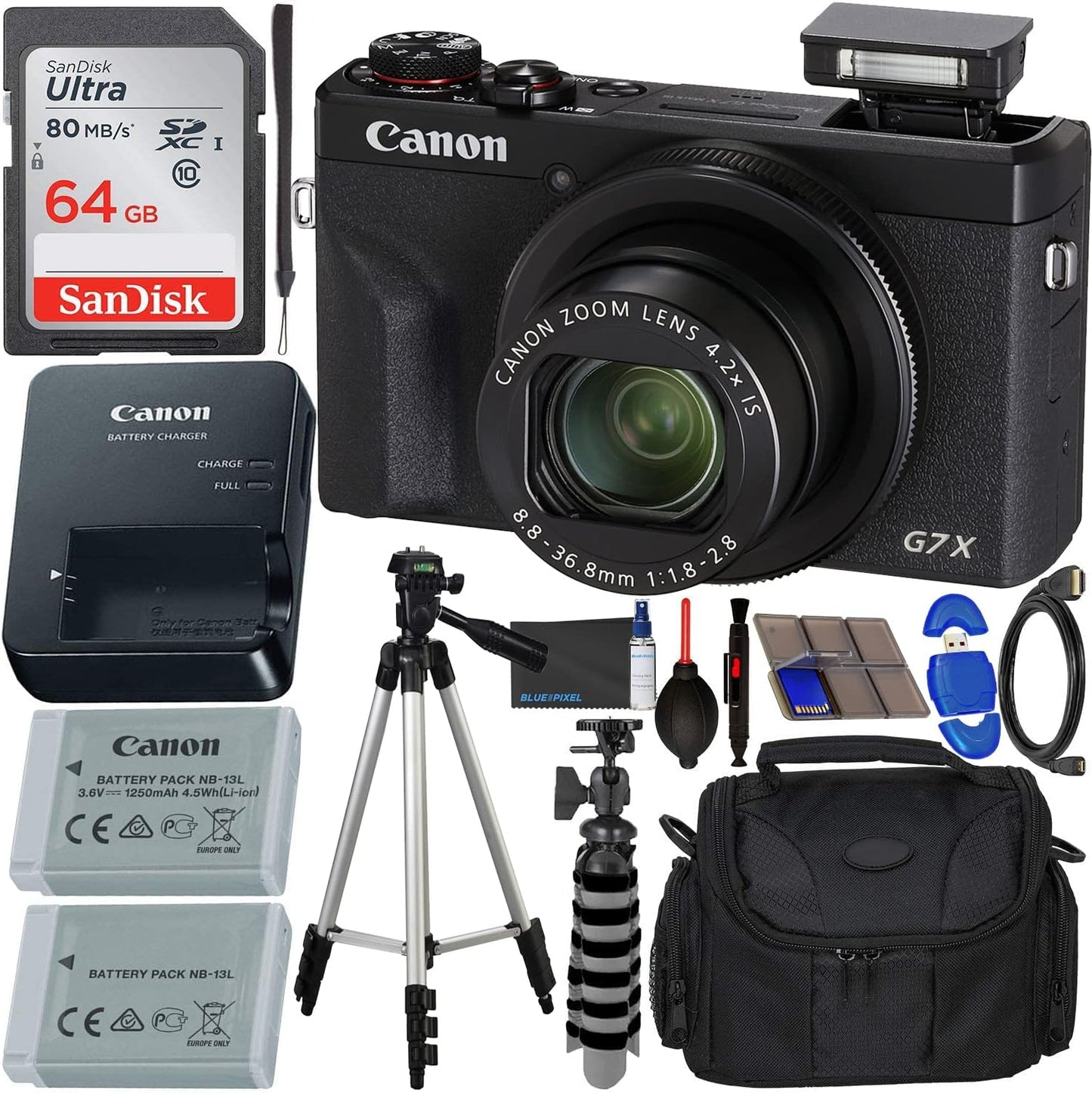 Canon g7 PowerShot G7 X Mark III Renewed Camera Bundle