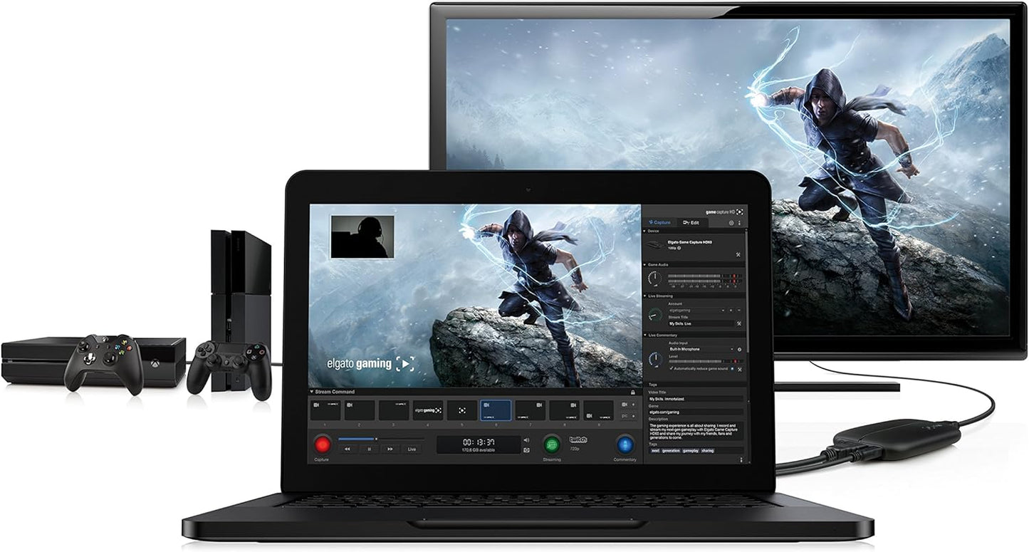 Elgato Game Capture HD60 1080p 60fps Gameplay Recorder