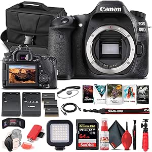 Canon 1263C004 EOS 80D DSLR Camera Body Bundle