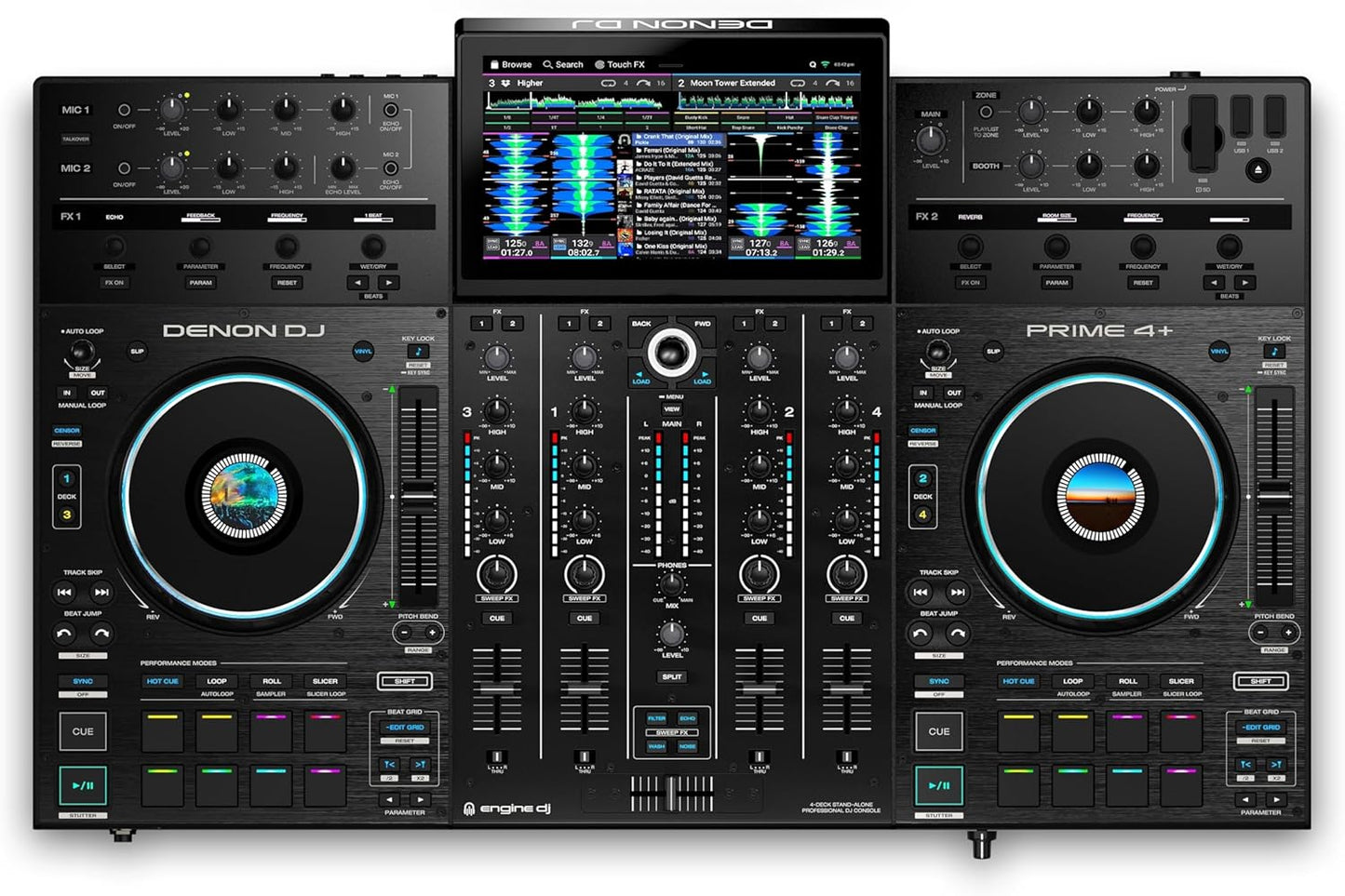 Denon DJ PRIME4+ 4-Deck Stem DJ Controller