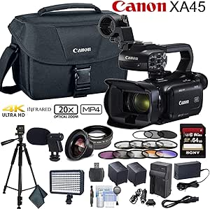 Canon XA45 UHD 4K Professional Camcorder Bundle