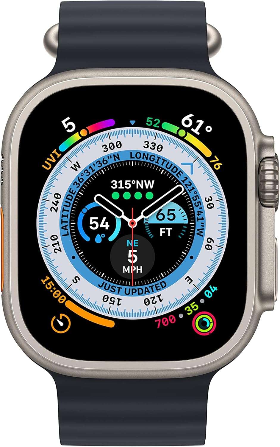 Apple Watch Ultra Titanium Midnight Ocean Band Renewed