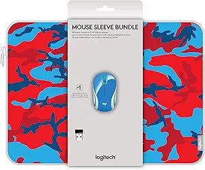 Logitech M187 Mini Wireless Mouse 14" Sleeve Bundle