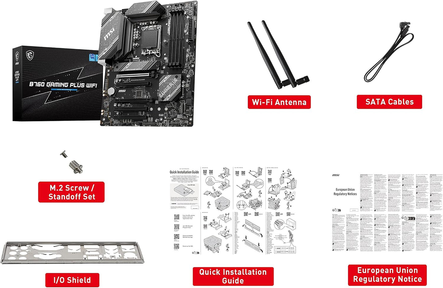 MSI B760 GAMING PLUS WIFI Motherboard - Intel 12th/13th/14th Gen