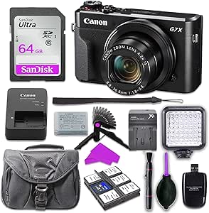 Canon PowerShot G7 X Mark II Digital Camera Bundle (Renewed)