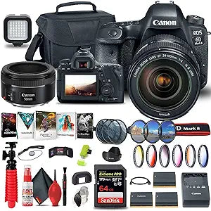 Canon 1897C009 - EOS 6D Mark II - DSLR Camera with 24-105mm Lens Kit - Renewed