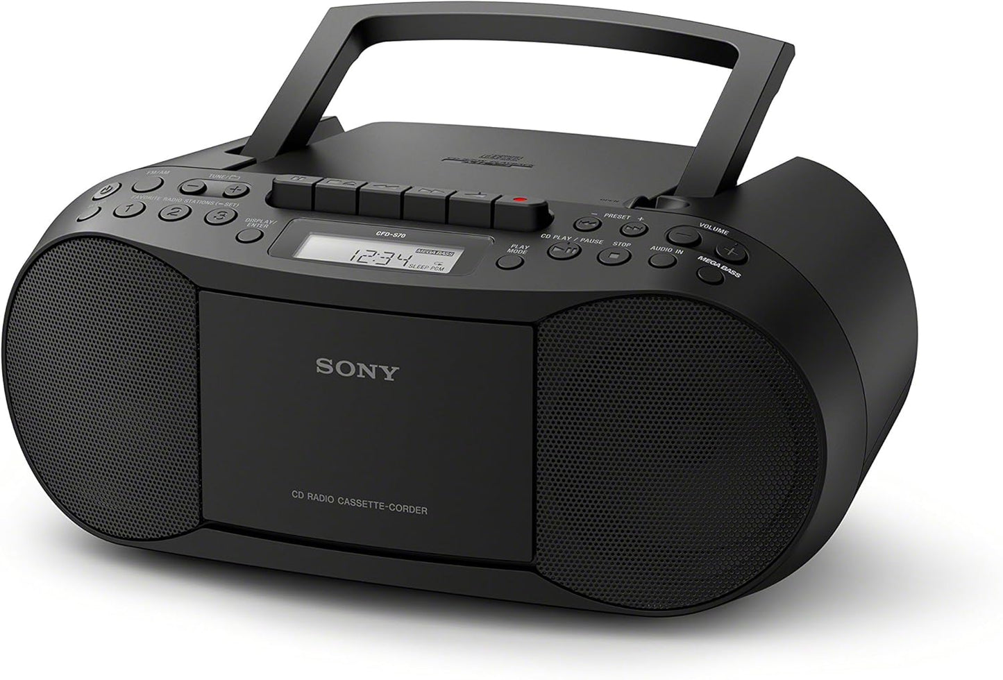 Sony CFD-S70 B Stereo CD/Cassette Boombox Black