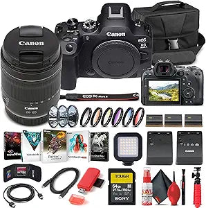 Canon 5666C018_EDI_2 EOS R6 Mark II 24-105mm Lens Bundle (Renewed)
