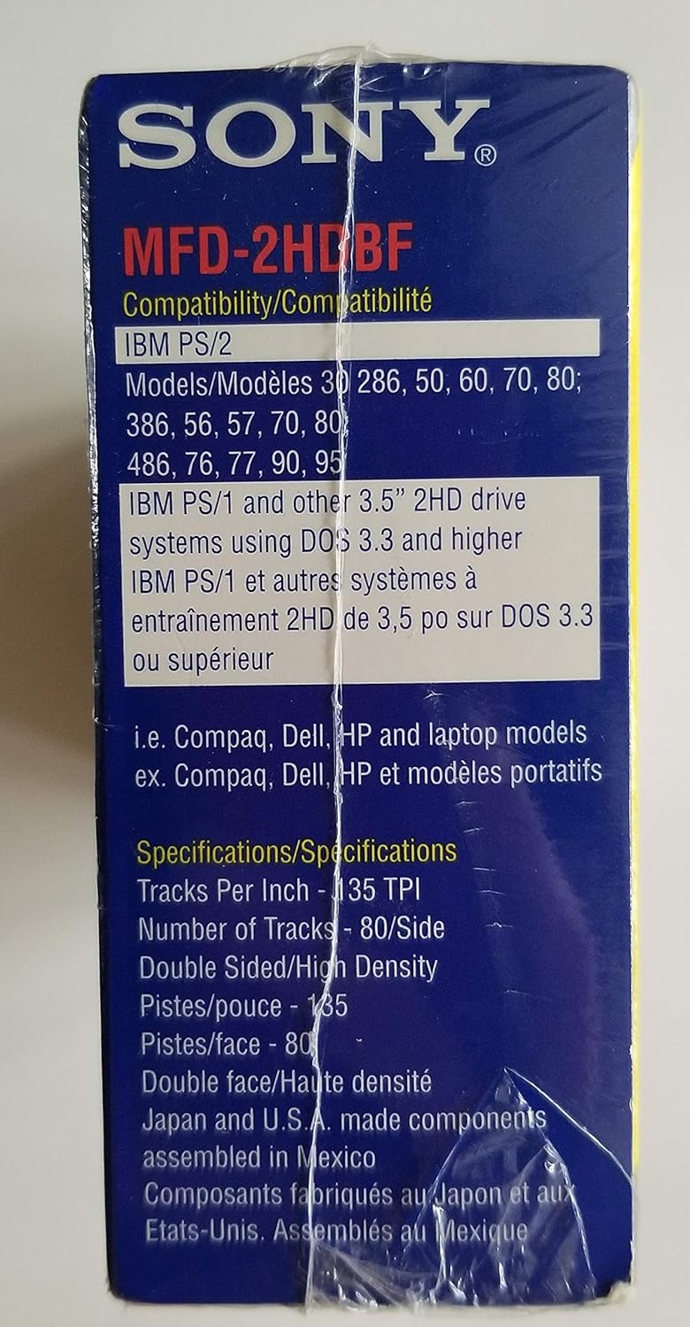 Sony LYSB00V15ZBEI 3.5" Floppy Diskettes - Formatted, 20 Pack