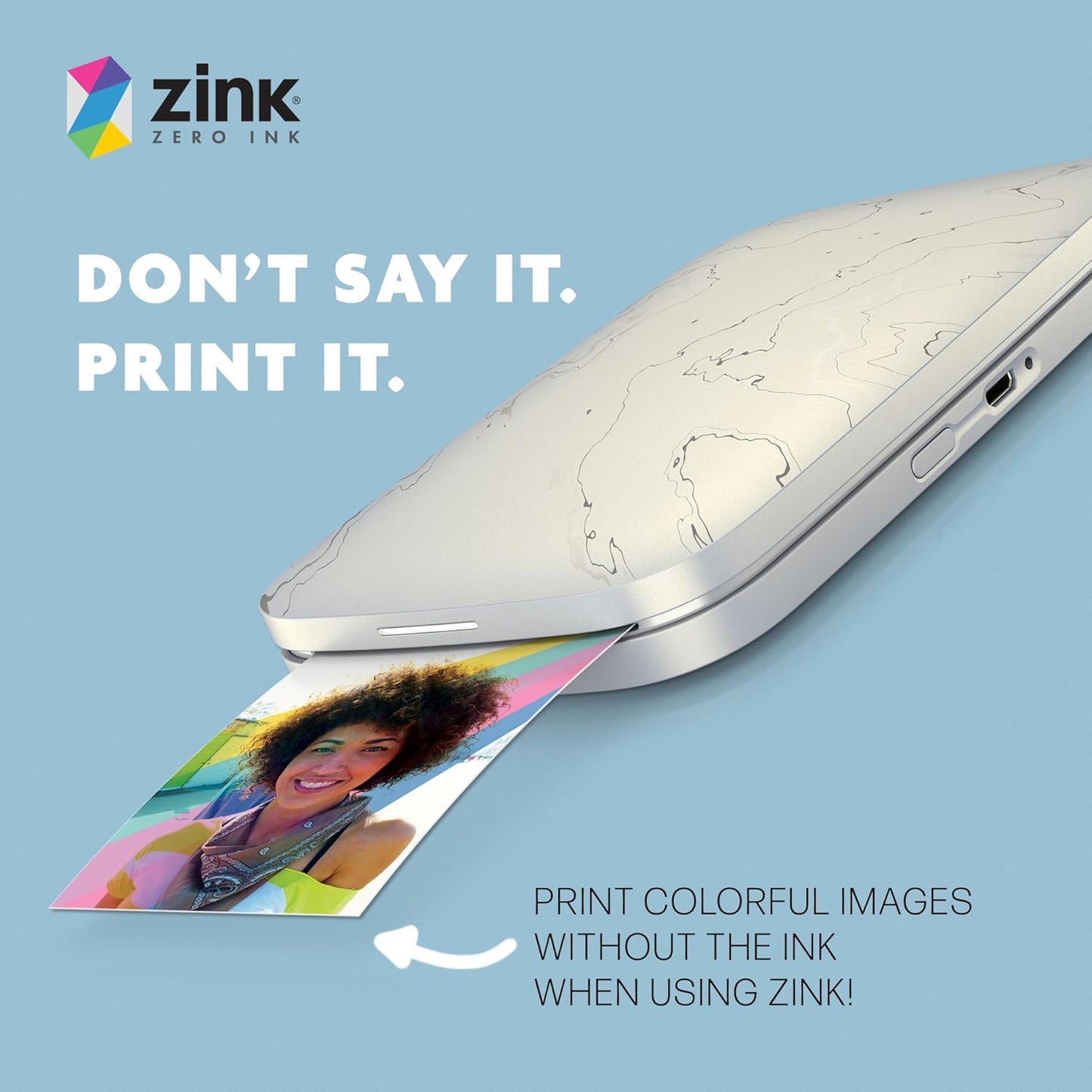 HP 2FR23A Sprocket Sticky Back Zink Photo Paper