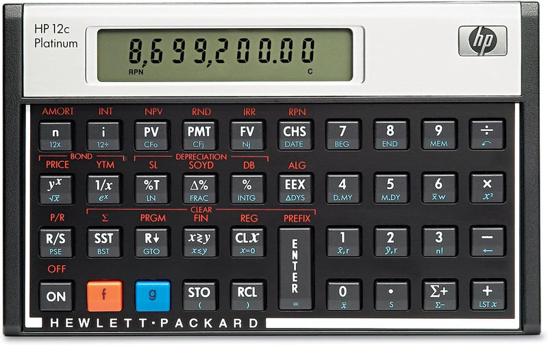 HP F2231AA 12c Platinum Financial Calculator 10-Digit LCD — main product image