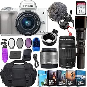 Canon EOS M50 Mirrorless Camera with 15-45mm Lens Kit