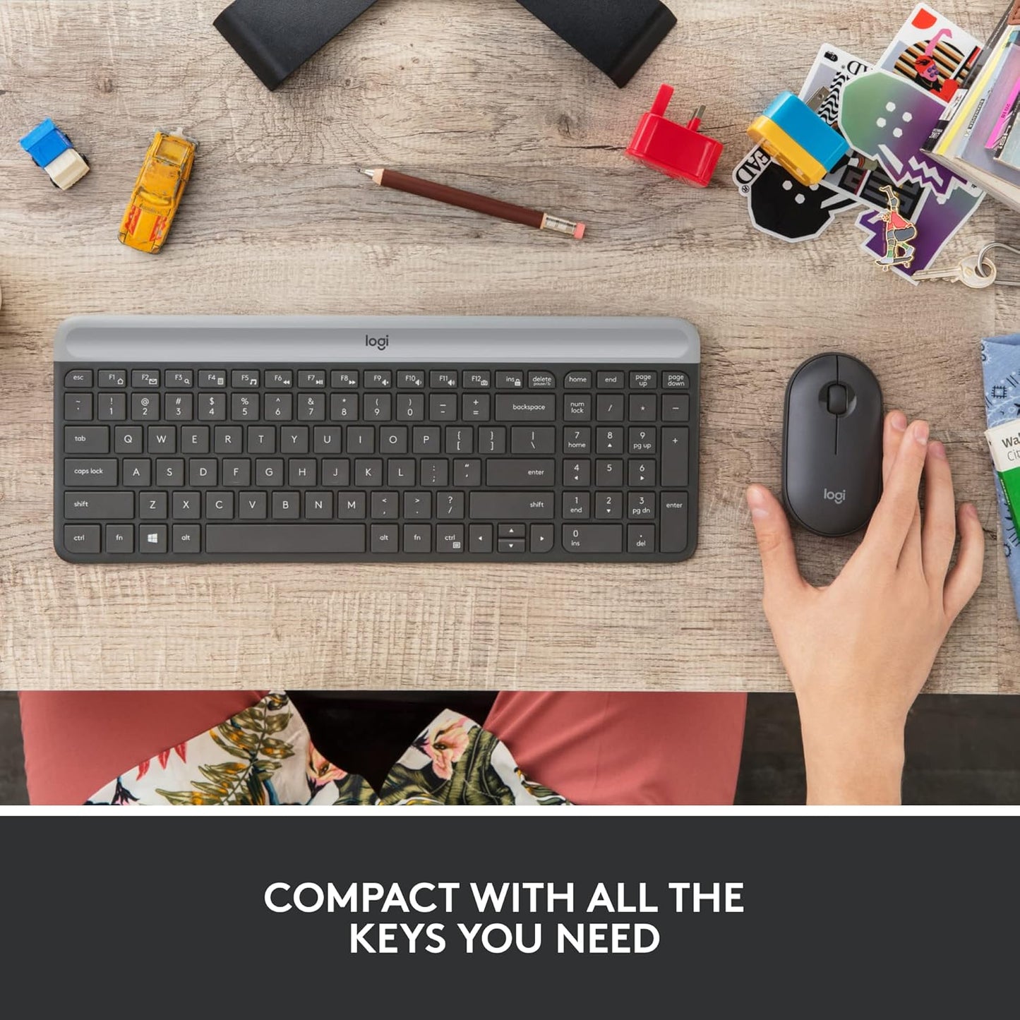 Logitech 920-009437 MK470 Slim Wireless Keyboard Mouse Combo