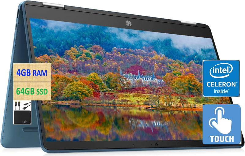 HP 2022 X360 Chromebook 2-in-1, 4GB, 64GB, Chrome OS — main product image
