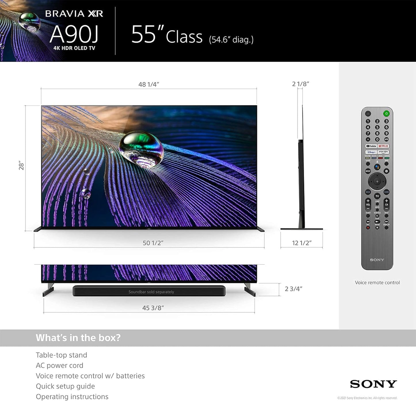 Sony XR55A90J 55" OLED 4K TV Klipsch Sound Bar