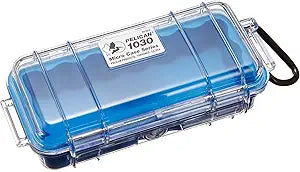 Pelican 1030-026-100 Micro Case - Blue/Clear - Waterproof — main product image