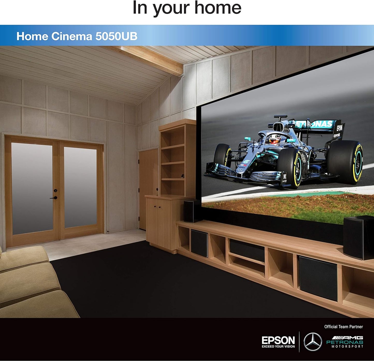 Epson Home Cinema 5050UB 4K PRO-UHD Projector (Renewed)