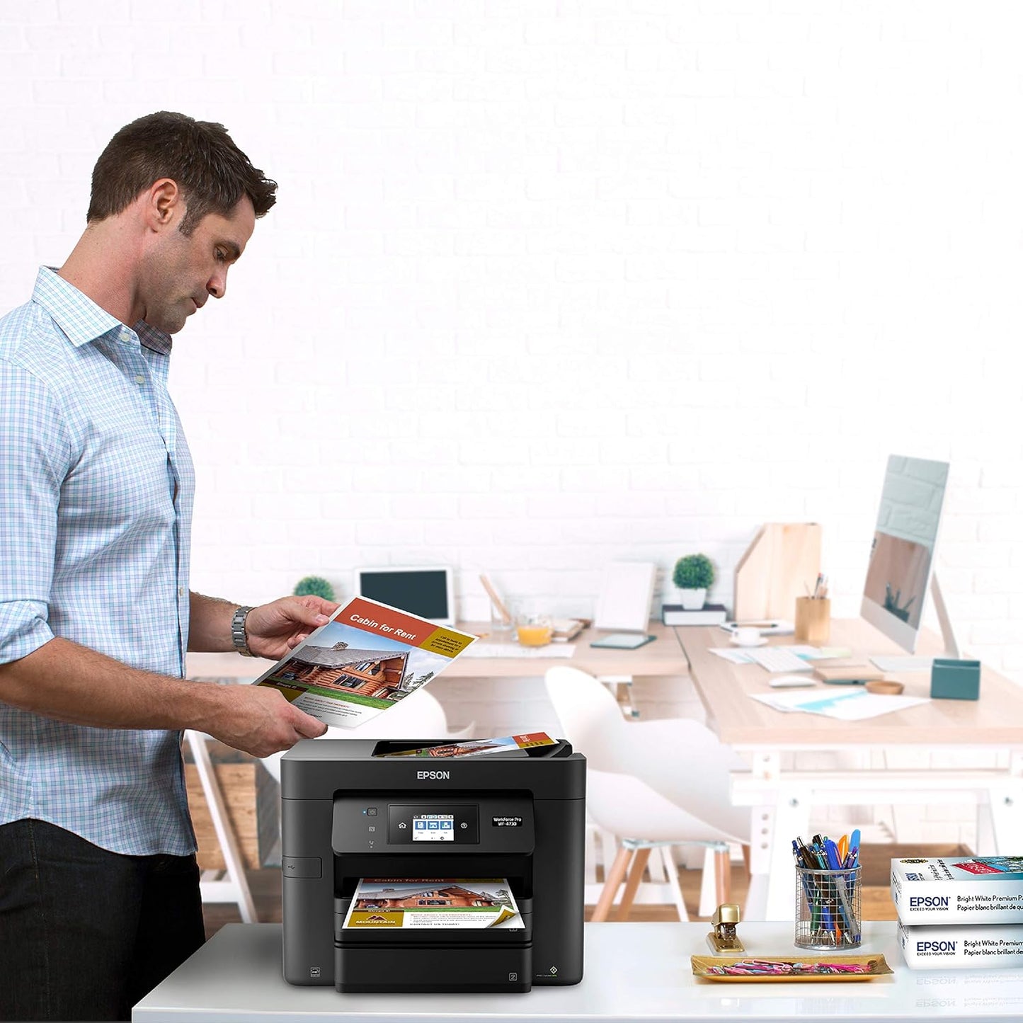 Epson C11CG01201 WorkForce Pro WF-4730 Wireless All-in-One Printer