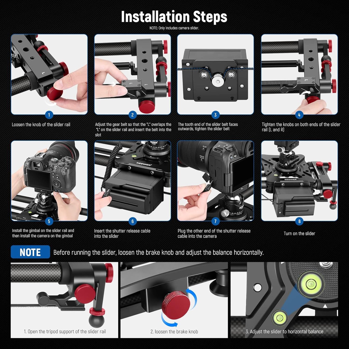 Neewer 10101208 Motorized Camera Slider 47"