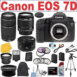 Canon EOS 7D DSLR Camera with 75-300mm Lens Bundle