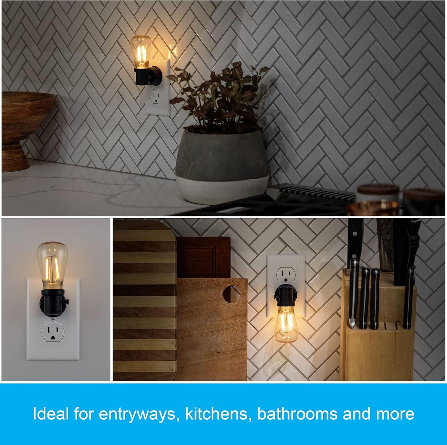GE 38628 Vintage Edison LED Dusk-to-Dawn Night Light