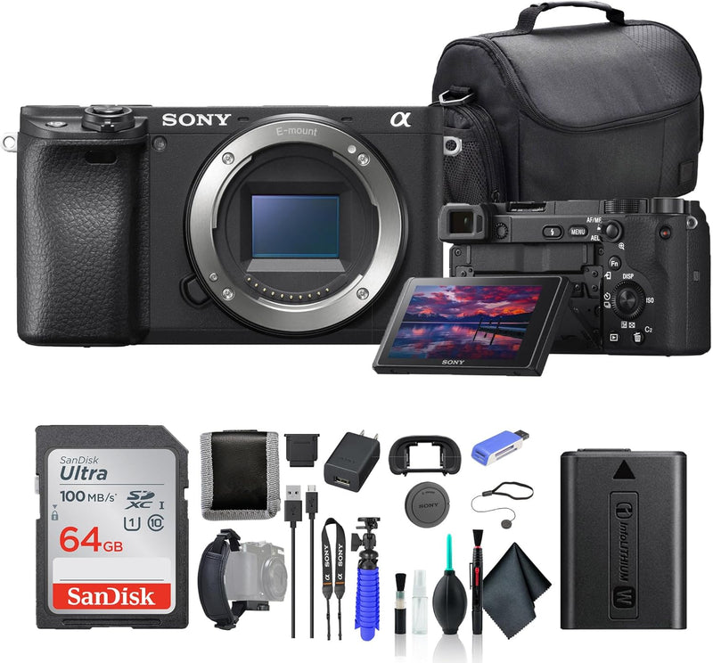 Sony ILCE-6400/B a6400 Mirrorless Camera Bundle — main product image