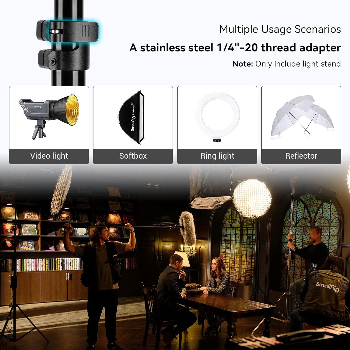 SmallRig US-3736 9.2ft Air-Cushioned Photography Light Stand