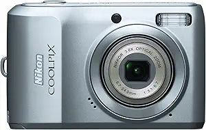 Nikon Coolpix L19 8MP Digital Camera 3.6x Zoom Silver