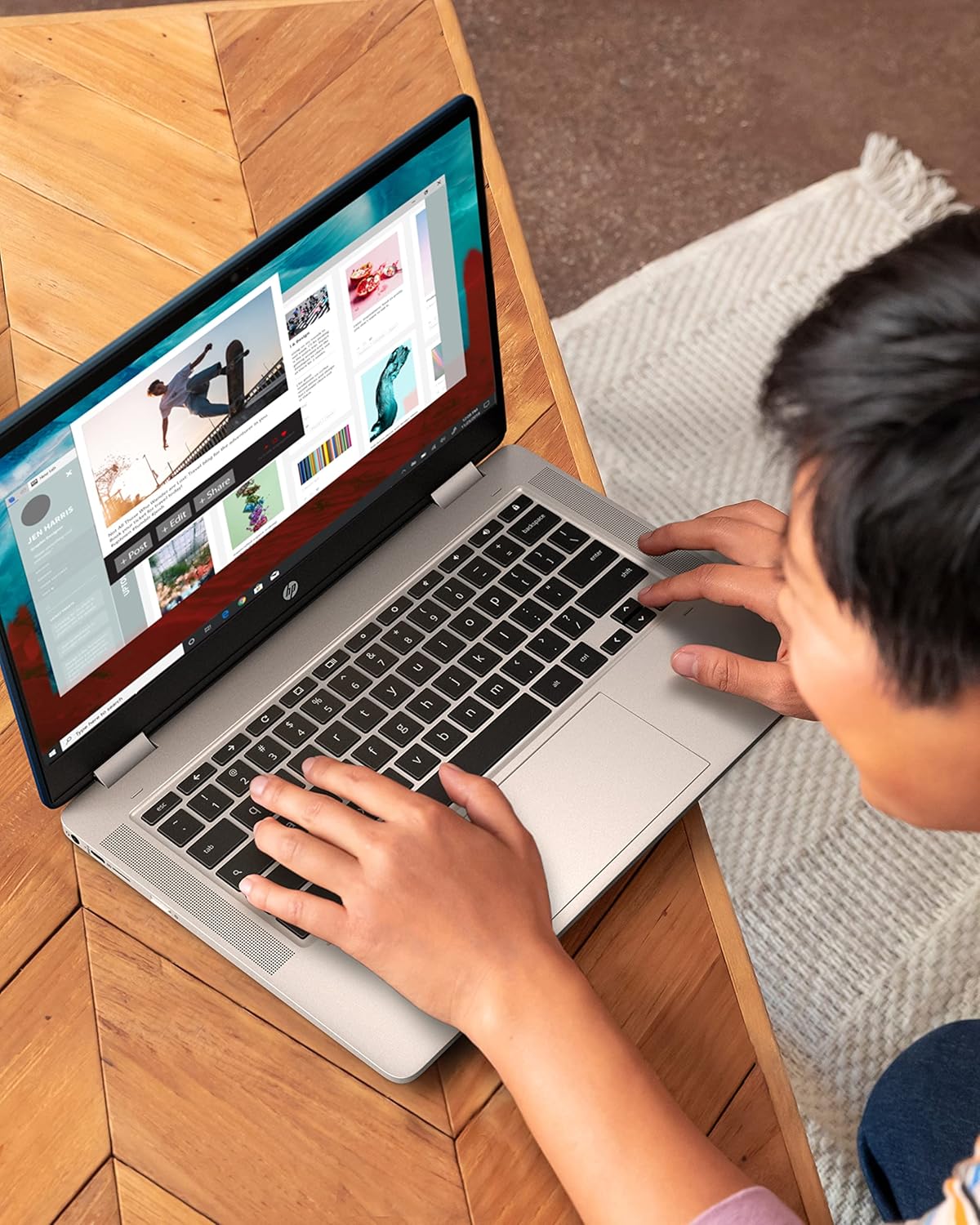 HP 14a-ca0060nr Chromebook 360 2-in-1 Touch Laptop