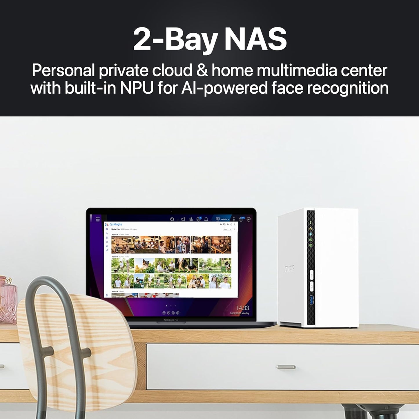 QNAP TS-233-24WD-US 4TB Preconfigured RAID 1 NAS