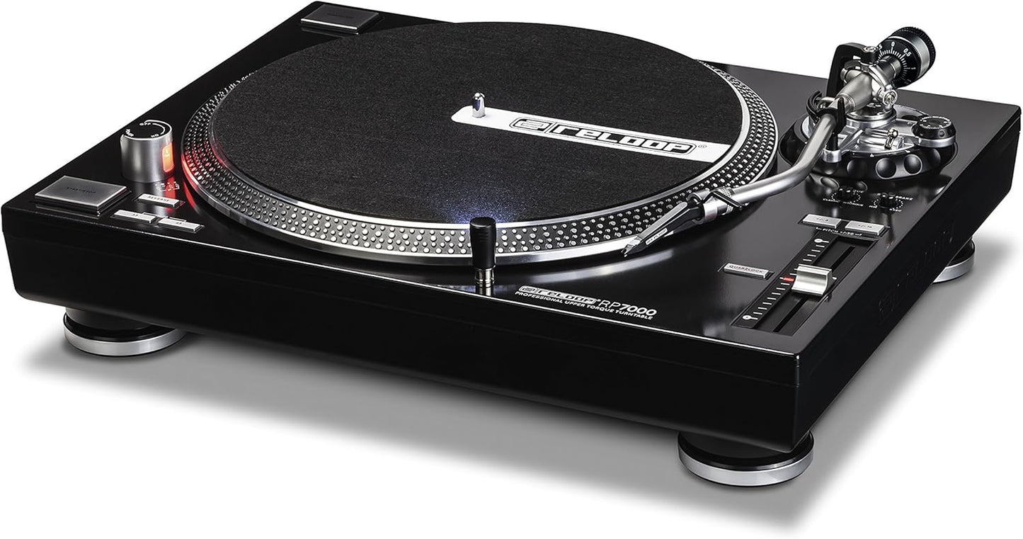 Reloop AMS-RP-7000 Quartz DJ Turntable Direct Drive Black