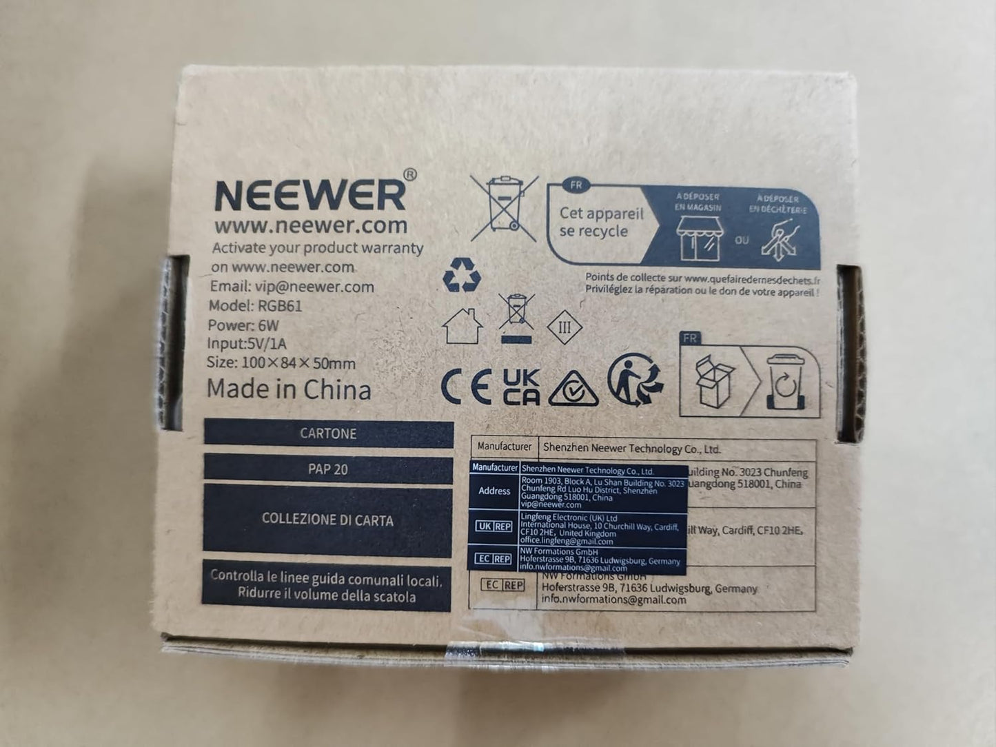 Neewer 10100577 RGB Magnetic LED Video Light