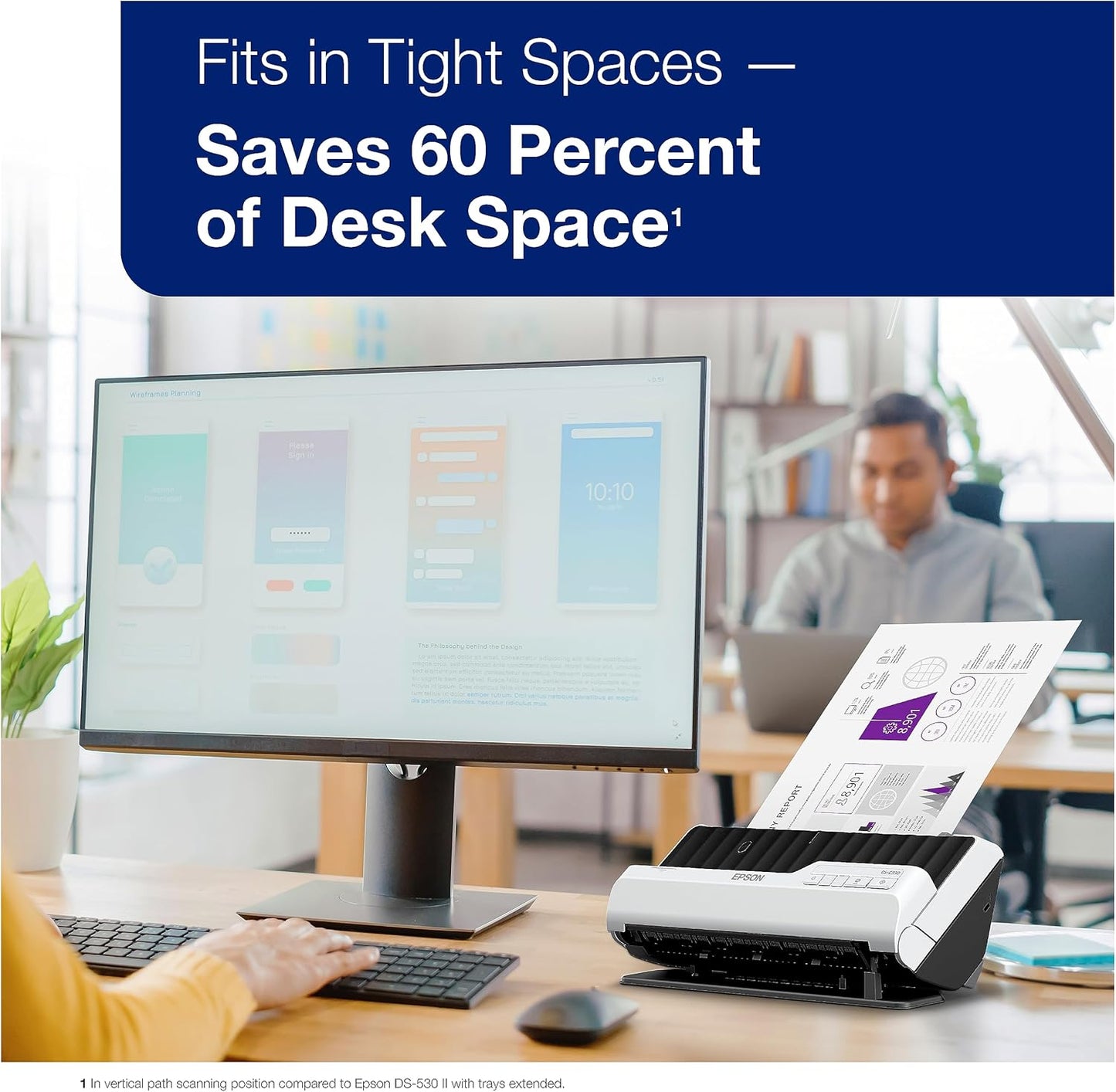 Epson B11B272201 DS-C330 Compact Duplex Desktop Document Scanner