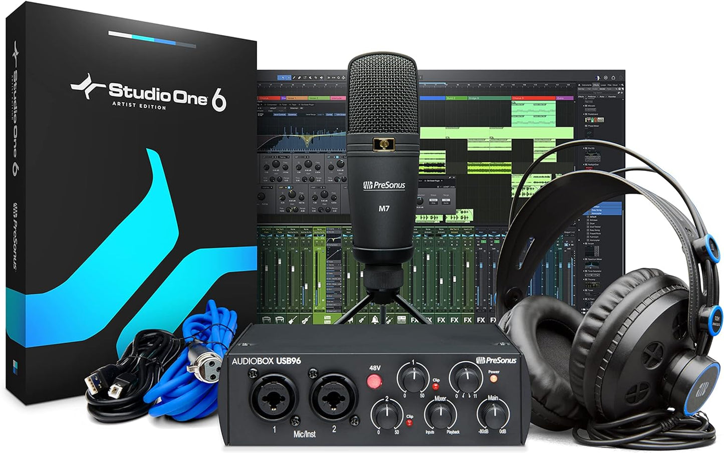 PreSonus AudioBox 96 Studio Recording Bundle Studio One