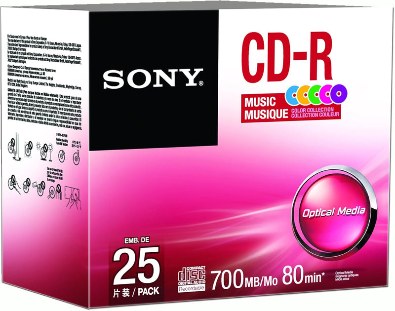 Sony 25CRM80XS CD-R Audio Discs 25-Pack — main product image
