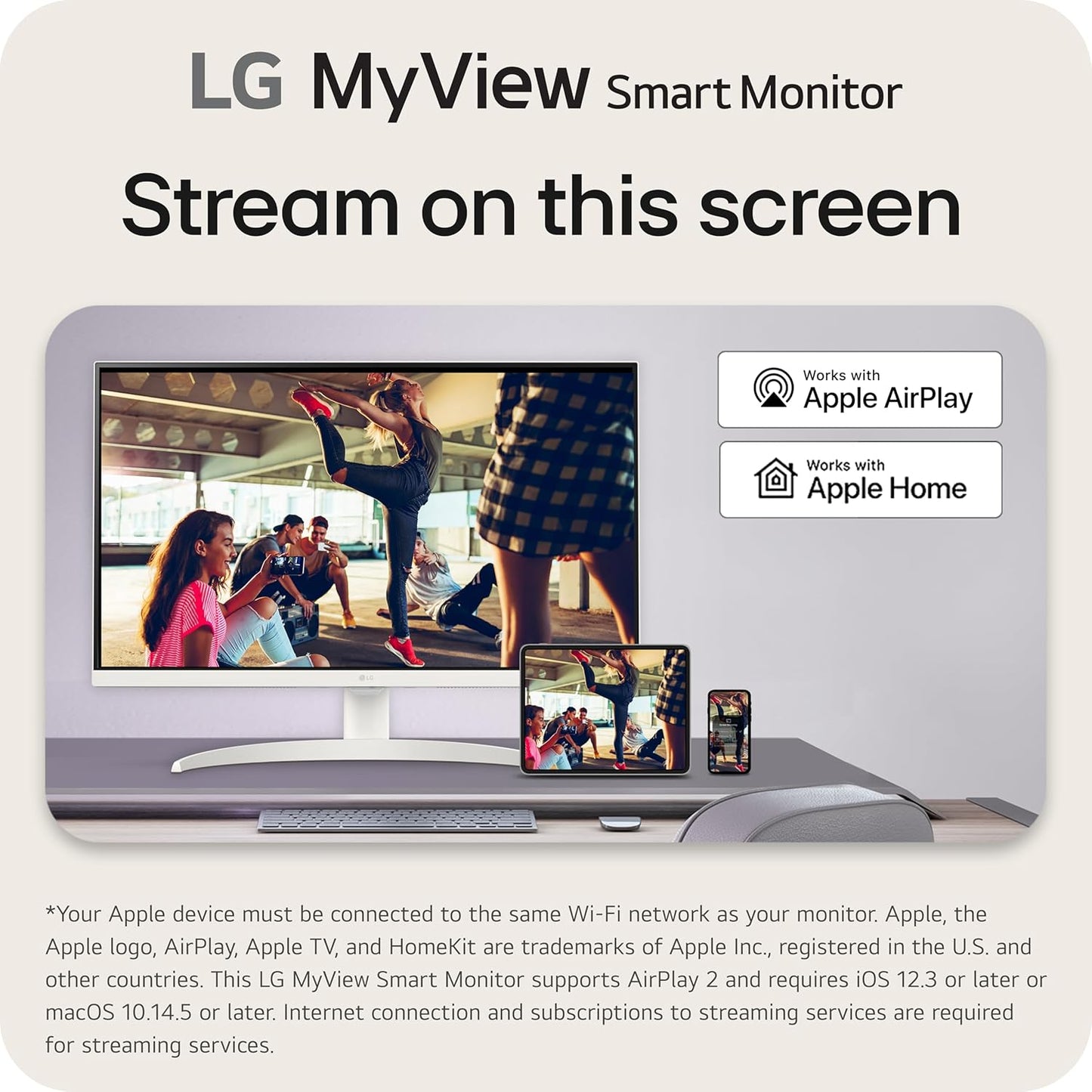 LG 27SR75U-W.AUS 27" 4K UHD Smart Monitor