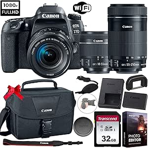 Canon 1892C016 EOS 77D DSLR Camera Bundle