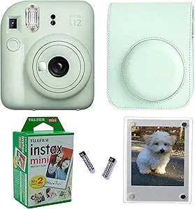 Fujifilm Instax Mini 12 Instant Camera Bundle Mint Green