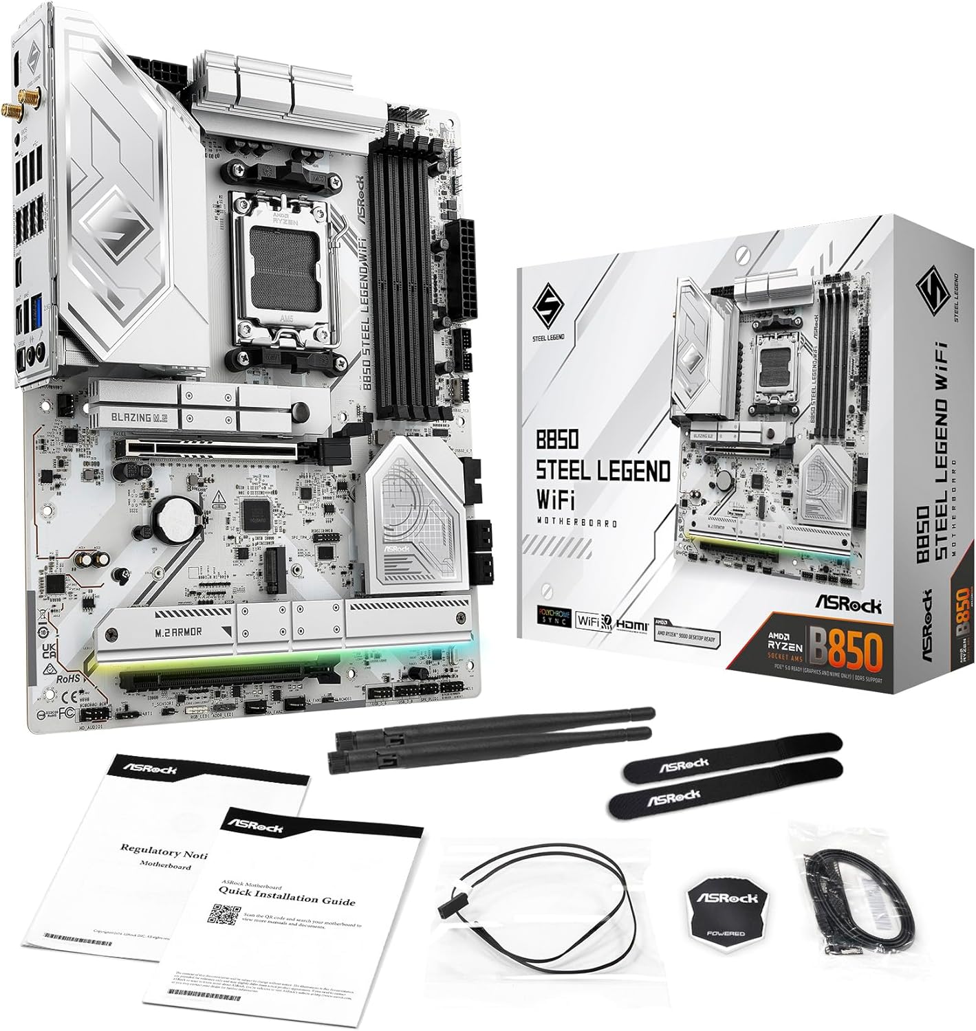 ASRock B850 Steel Legend WiFi AMD Ryzen Motherboard